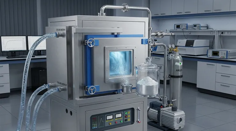 증발-응축법을 이용한 초미세 마그네슘 분말 제조 장비에 이중 냉각수 스테인리스강 챔버가 사용되는 이유는 무엇인가요?