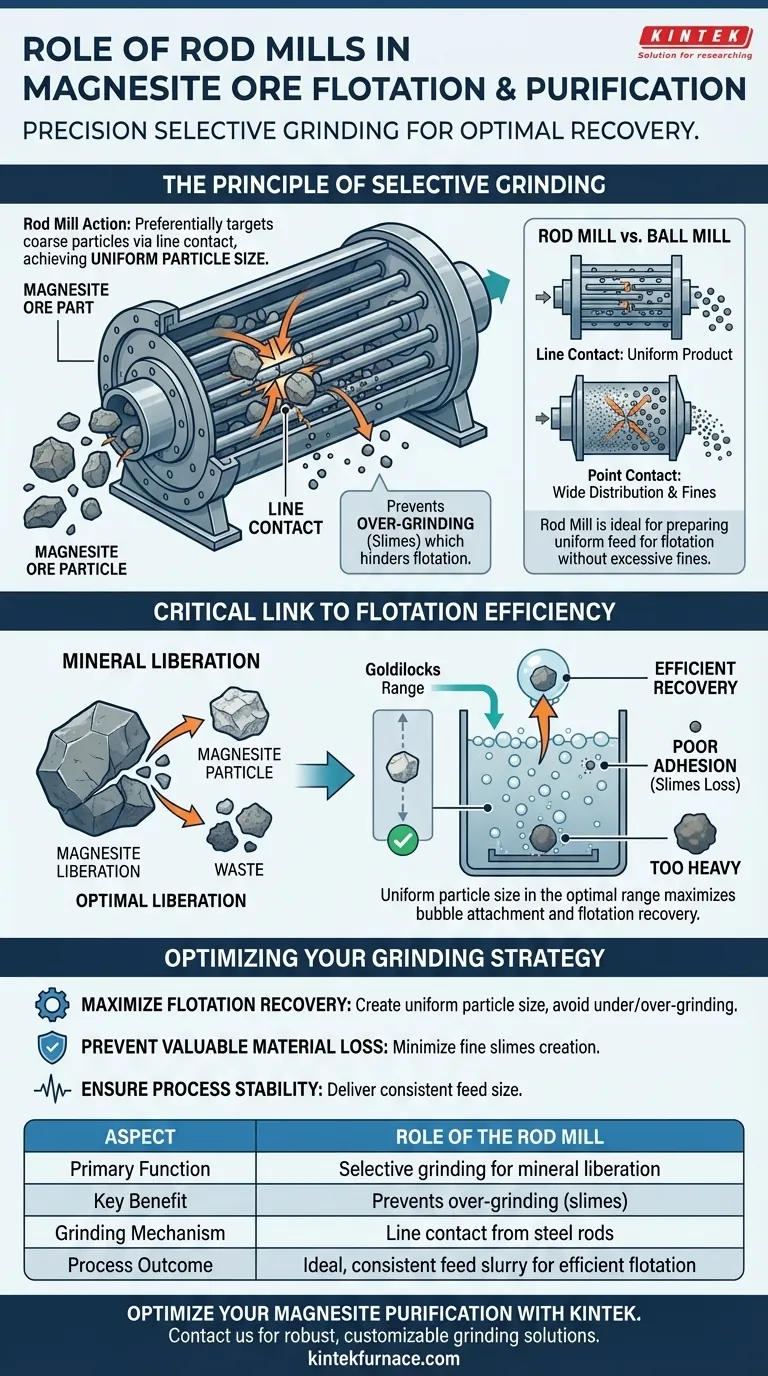 Qual é o papel de um moinho de barras na moagem de minério de magnesita? Alcance Flotação e Purificação Ótimas Guia Visual