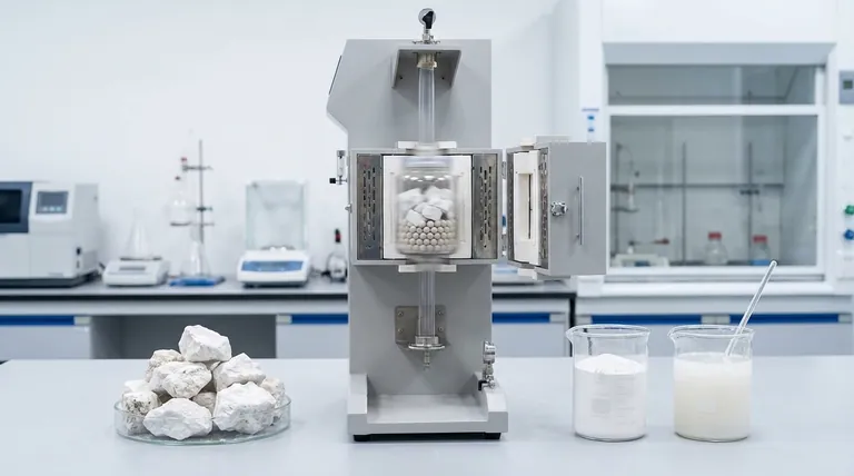 Por que um moinho vibratório é usado para moagem ultrafina ao preparar amostras de magnesita para testes de potencial zeta?