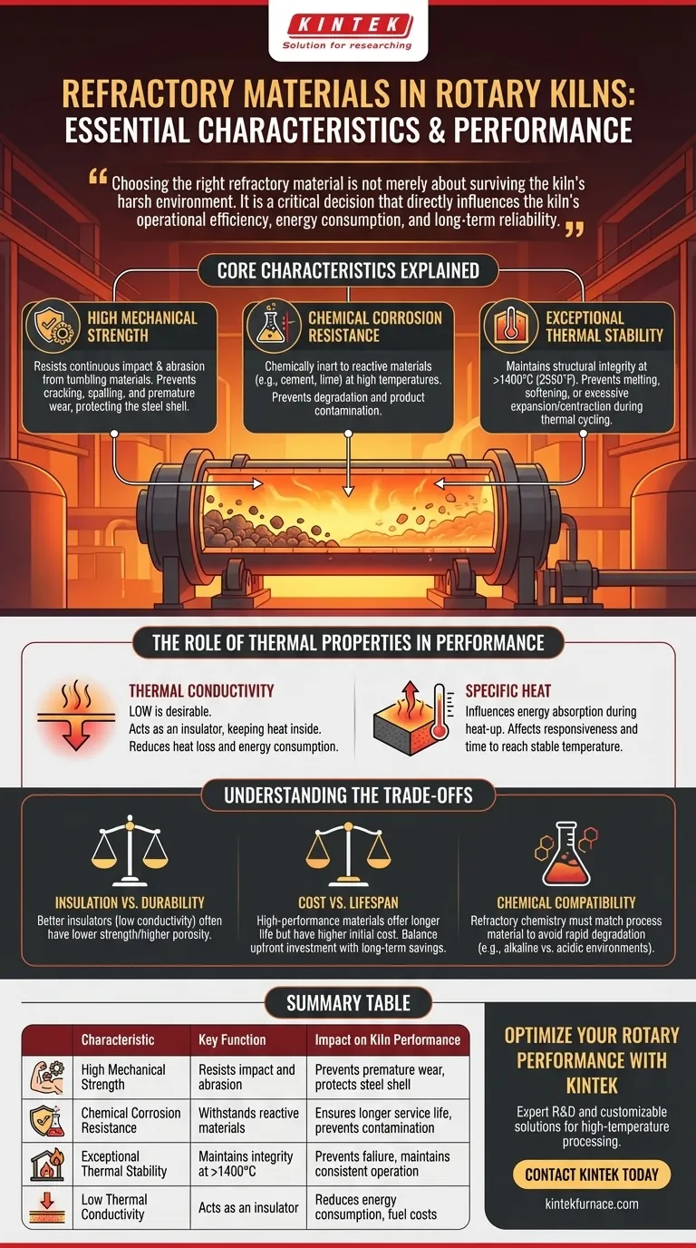 Quais são as características dos materiais refratários usados em fornos rotativos? Essencial para Durabilidade e Eficiência Guia Visual