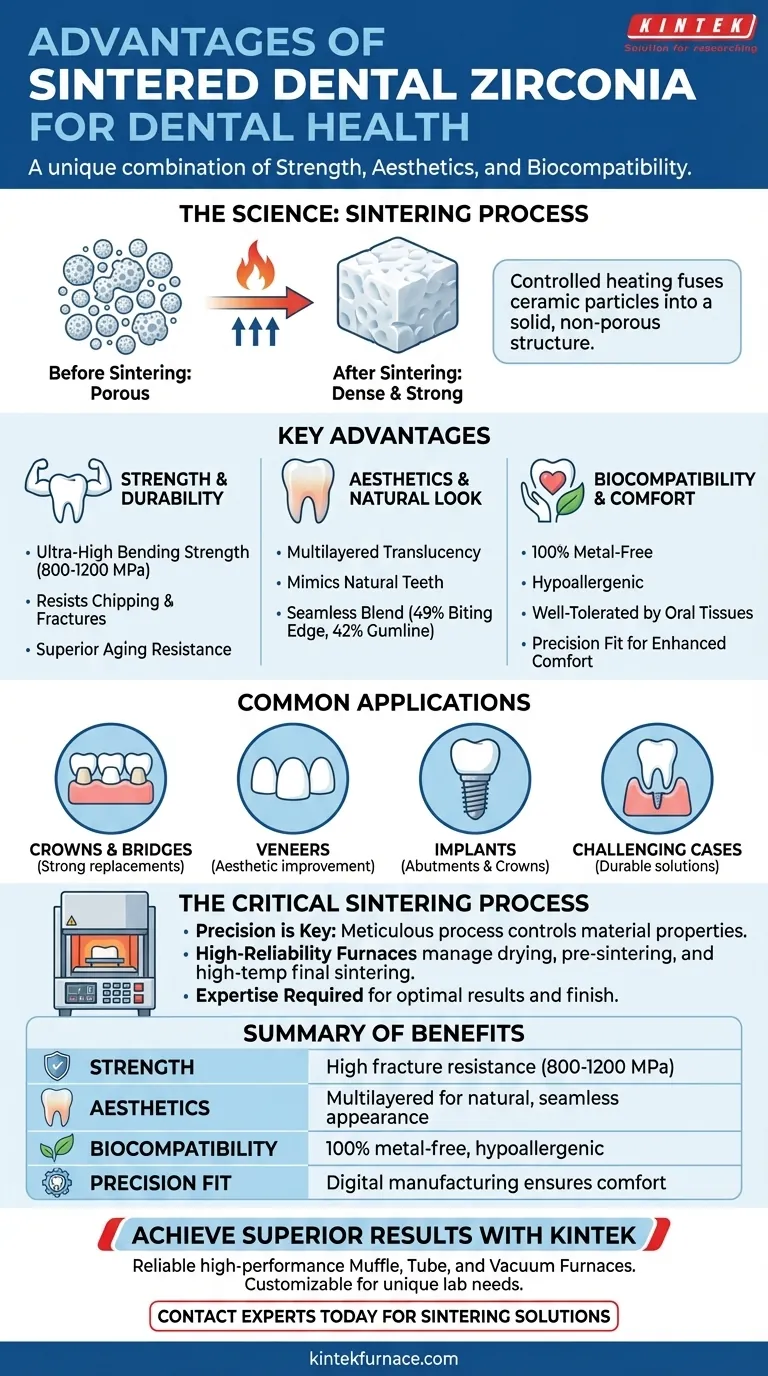 Quali sono i vantaggi dell'utilizzo della zirconia dentale sinterizzata per la salute dentale? Una soluzione durevole, estetica e sicura Guida Visiva