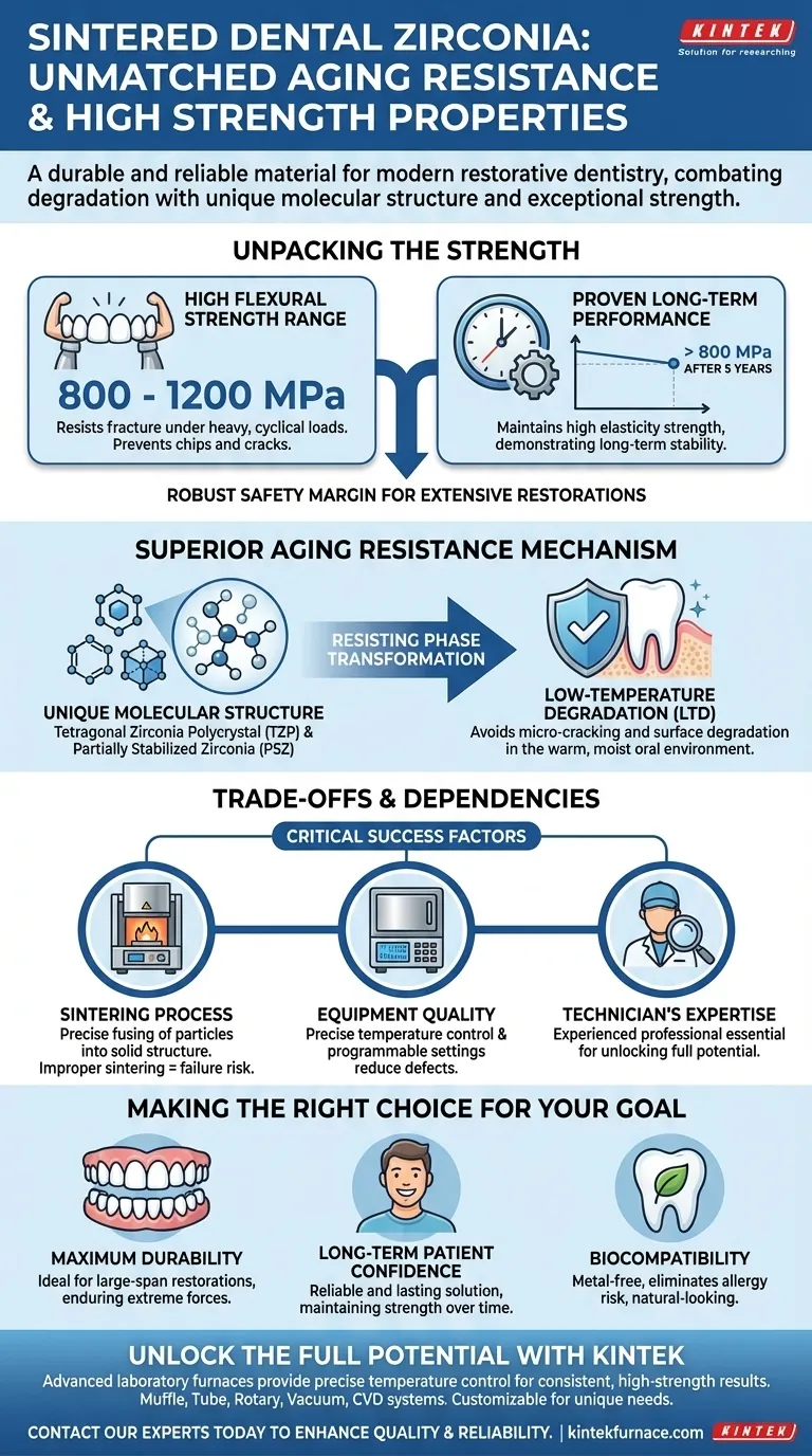 Quali sono le proprietà di resistenza all'invecchiamento e di resistenza della zirconia dentale sinterizzata? Scopri la durata a lungo termine Guida Visiva