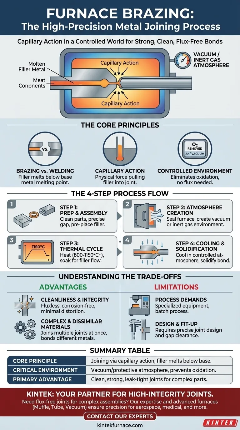 ما هي عملية اللحام بالنحاس في الفرن؟ تحقيق ربط معدني نظيف وقوي بدون مساعد لحام دليل مرئي