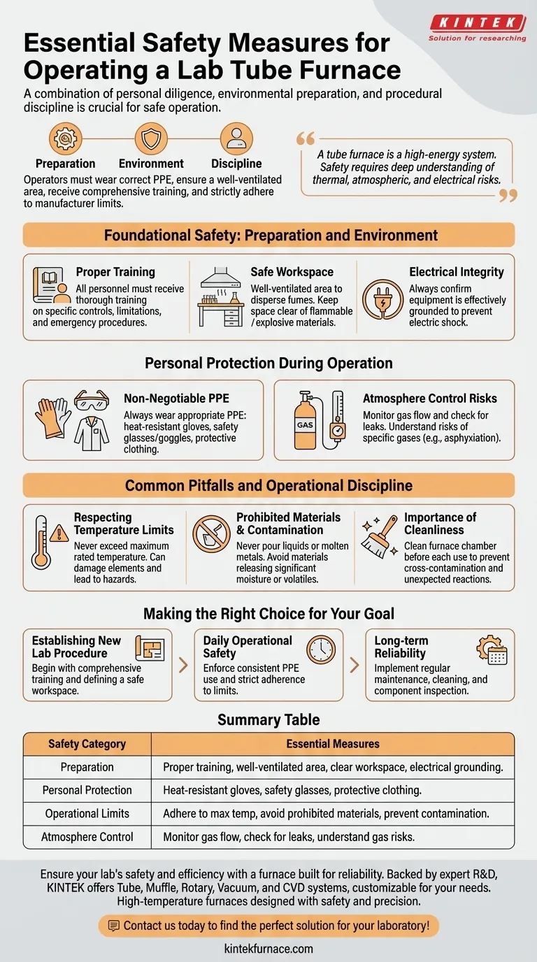 What safety measures are essential when operating a lab tube furnace? A Guide to Preventing Accidents Visual Guide