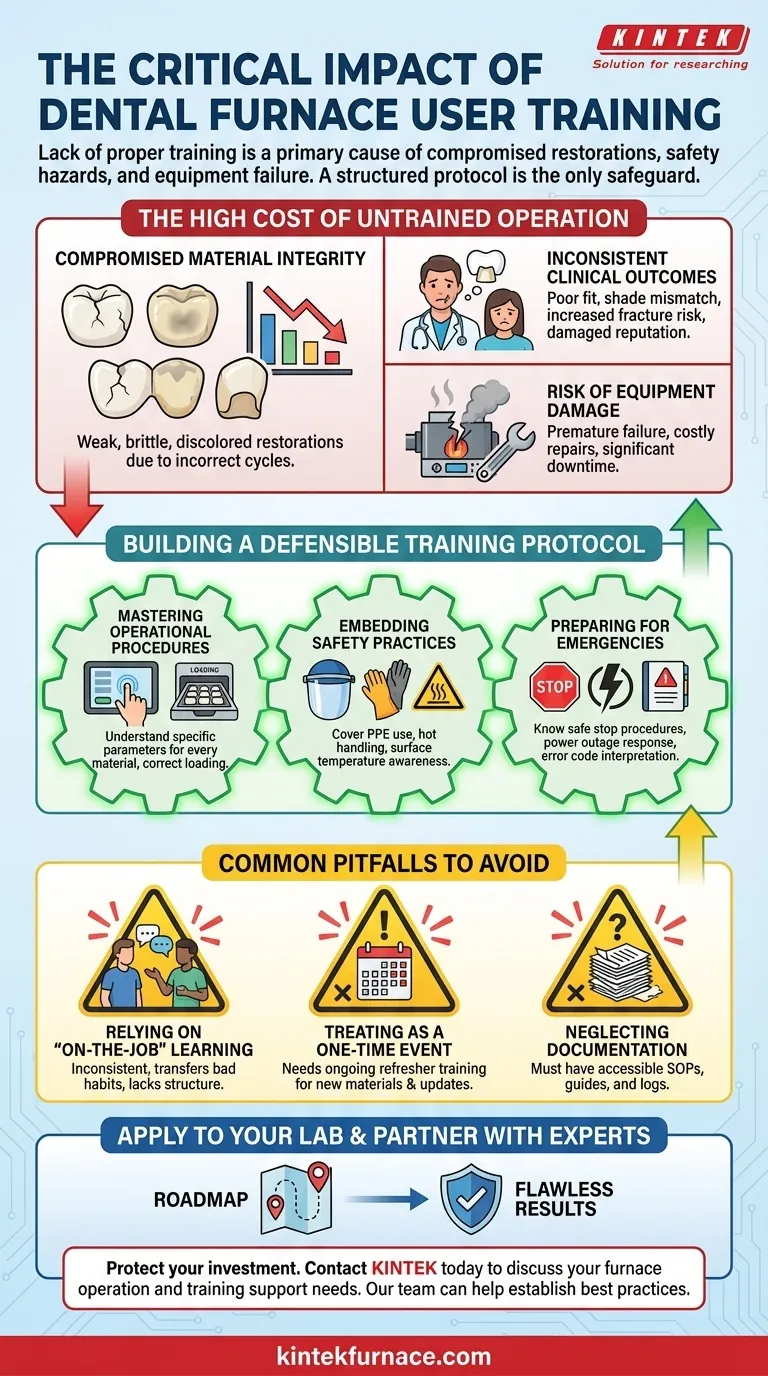 Wie wirkt sich mangelndes Anwendertraining auf einen Dentalofen aus? Vermeiden Sie kostspielige Fehler und gewährleisten Sie Qualität Visuelle Anleitung