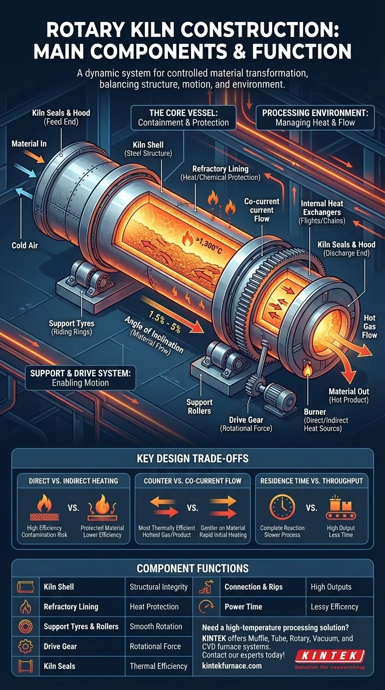 Quais são os principais componentes na construção de um forno rotativo? Um guia para os sistemas centrais Guia Visual