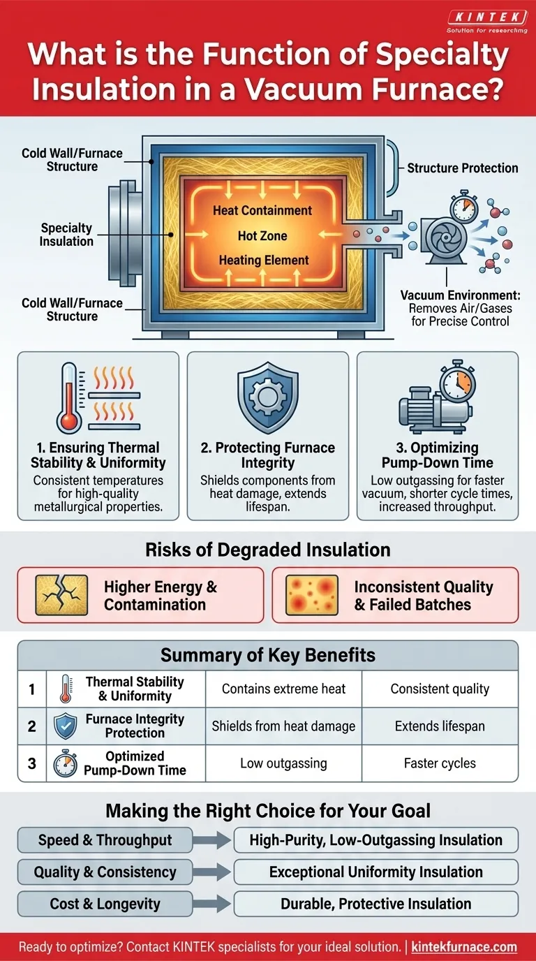 Qual é a função do isolamento especial em um forno a vácuo? Desbloqueie Eficiência e Qualidade Guia Visual
