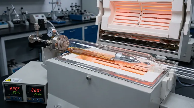 Какова основная функция кварцевой трубки высокой чистоты, герметизированной в вакууме, в модифицированной технике Бриджмена? Ключевая роль