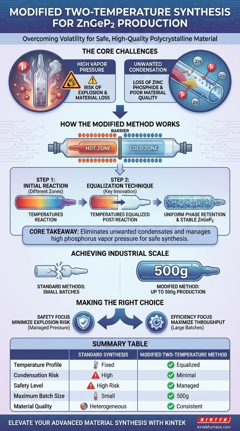 为何使用改进的两温合成法制备 ZnGeP2？确保安全和材料质量 图解指南