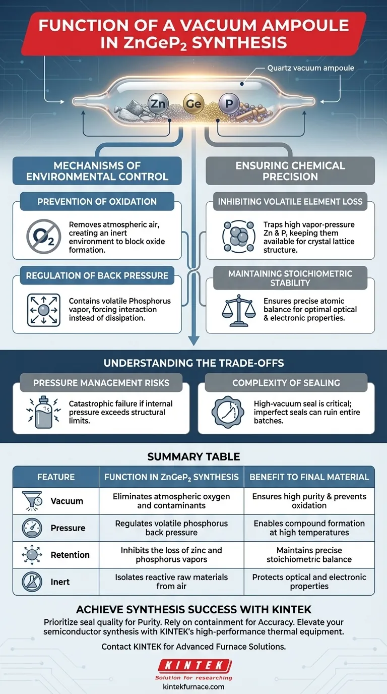 ZnGeP2合成における真空アンプルの機能は何ですか？純度と化学的安定性を確保する ビジュアルガイド