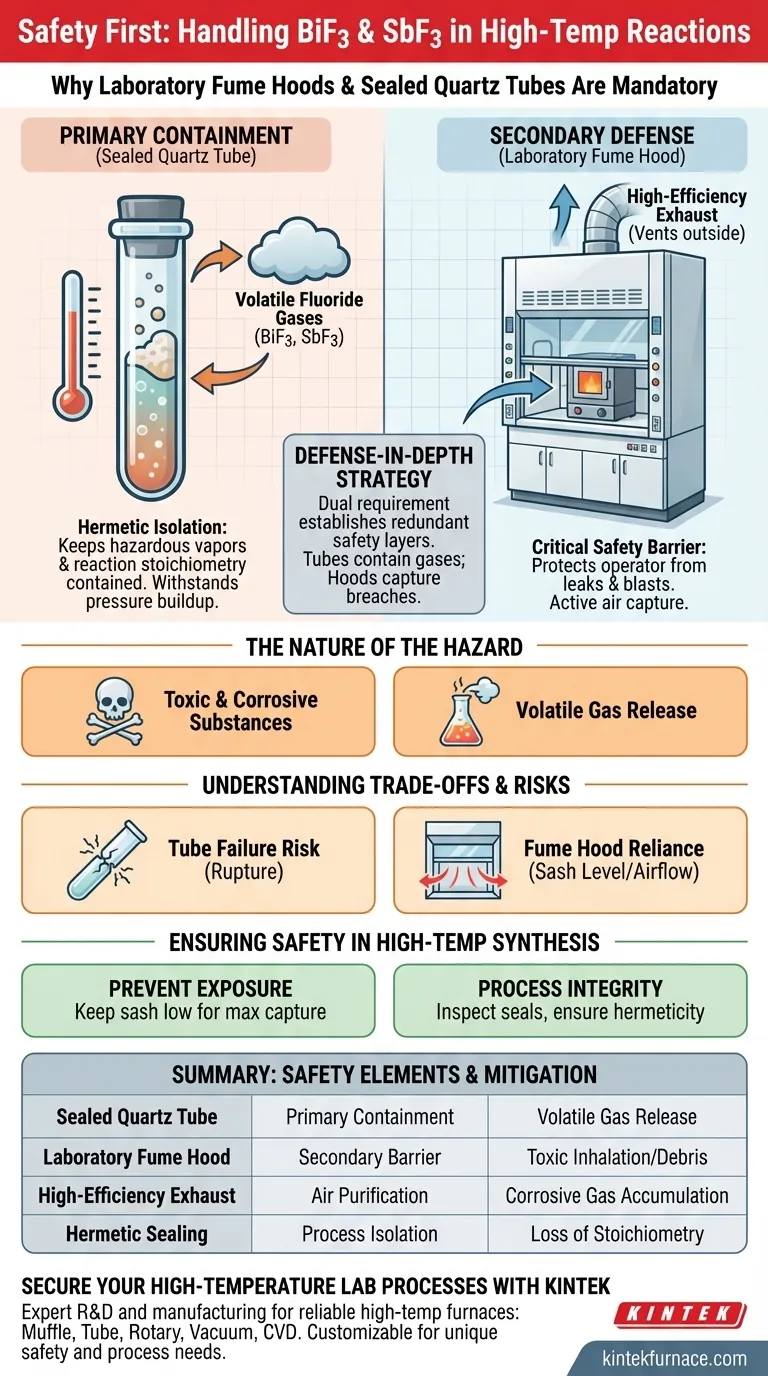 为什么 BiF3 和 SbF3 需要强制使用通风橱和密封石英管？高温氟化物反应中的安全问题 图解指南