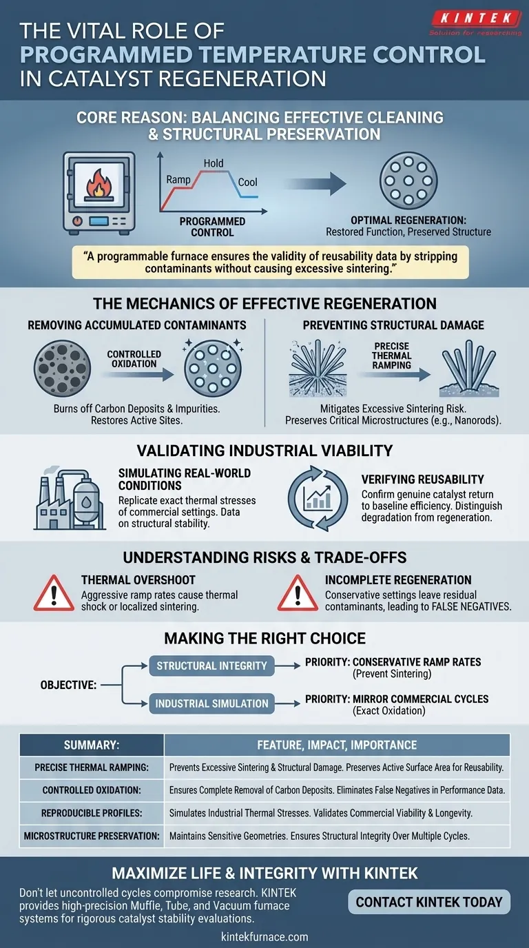 触媒再生にプログラム温度制御付きの炉が必要なのはなぜですか？触媒の安定性を確保する ビジュアルガイド