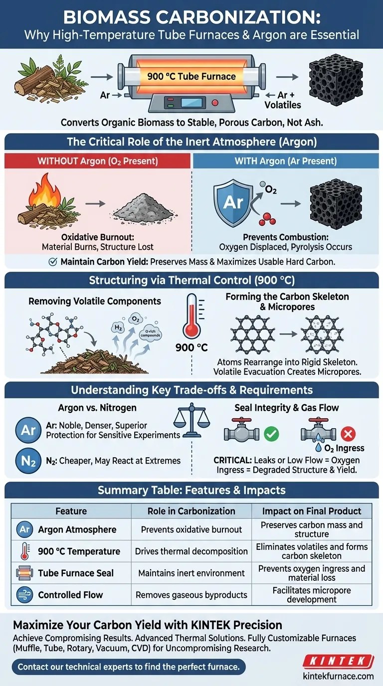 为什么生物质碳化需要使用带有氩气气氛的高温管式炉？关键见解 图解指南