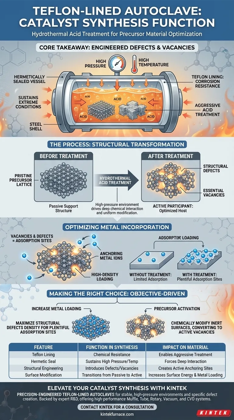 수열 산 처리에서 테프론 코팅 오토클레이브의 기능은 무엇인가요? 촉매 합성 효율 향상 시각적 가이드