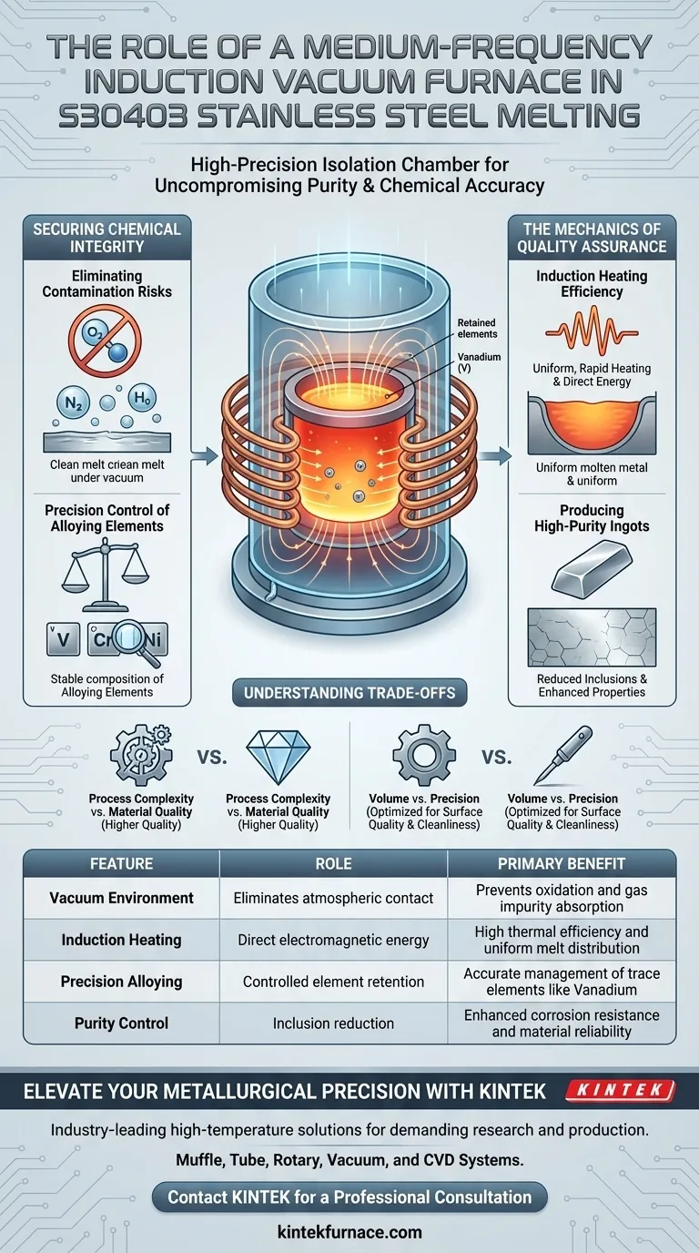 中频感应真空炉在熔炼 S30403 方面发挥什么作用？实现纯合金完整性 图解指南