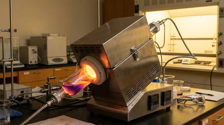 ¿Cuál es el propósito específico de inclinar un horno de resistencia tubular durante la síntesis? Maximizar el rendimiento y la calidad de los cristales