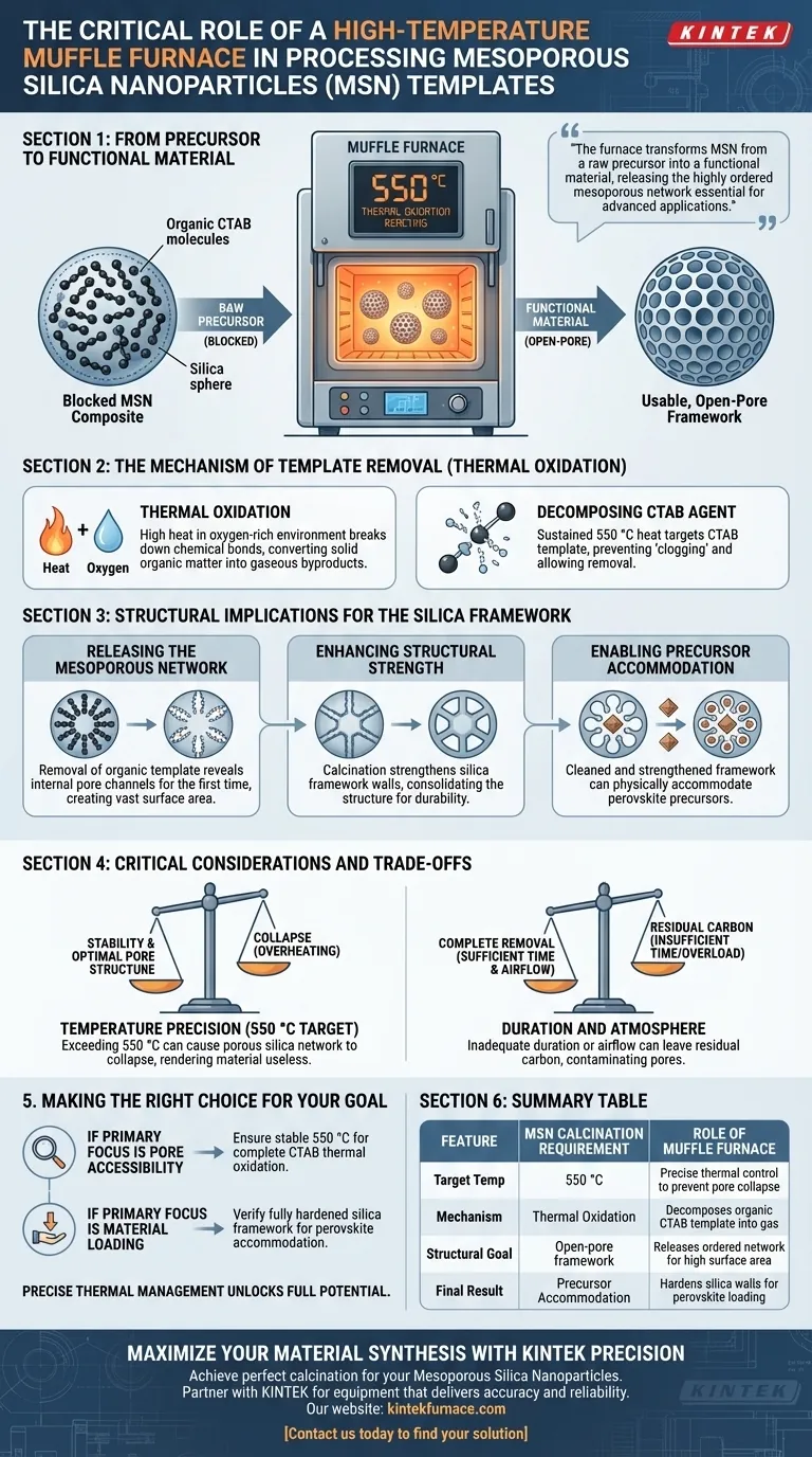 ما هو دور الفرن الصندوقي في معالجة قوالب النانو السيليكا المسامية؟ إطلاق العنان للسيليكا المسامية عالية الأداء دليل مرئي