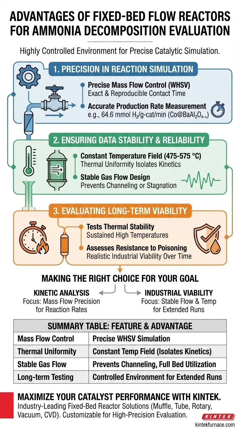 ما هي مزايا استخدام مفاعل التدفق ذي السرير الثابت؟ أدوات دقيقة لتقييم النشاط التحفيزي لتفكك الأمونيا دليل مرئي