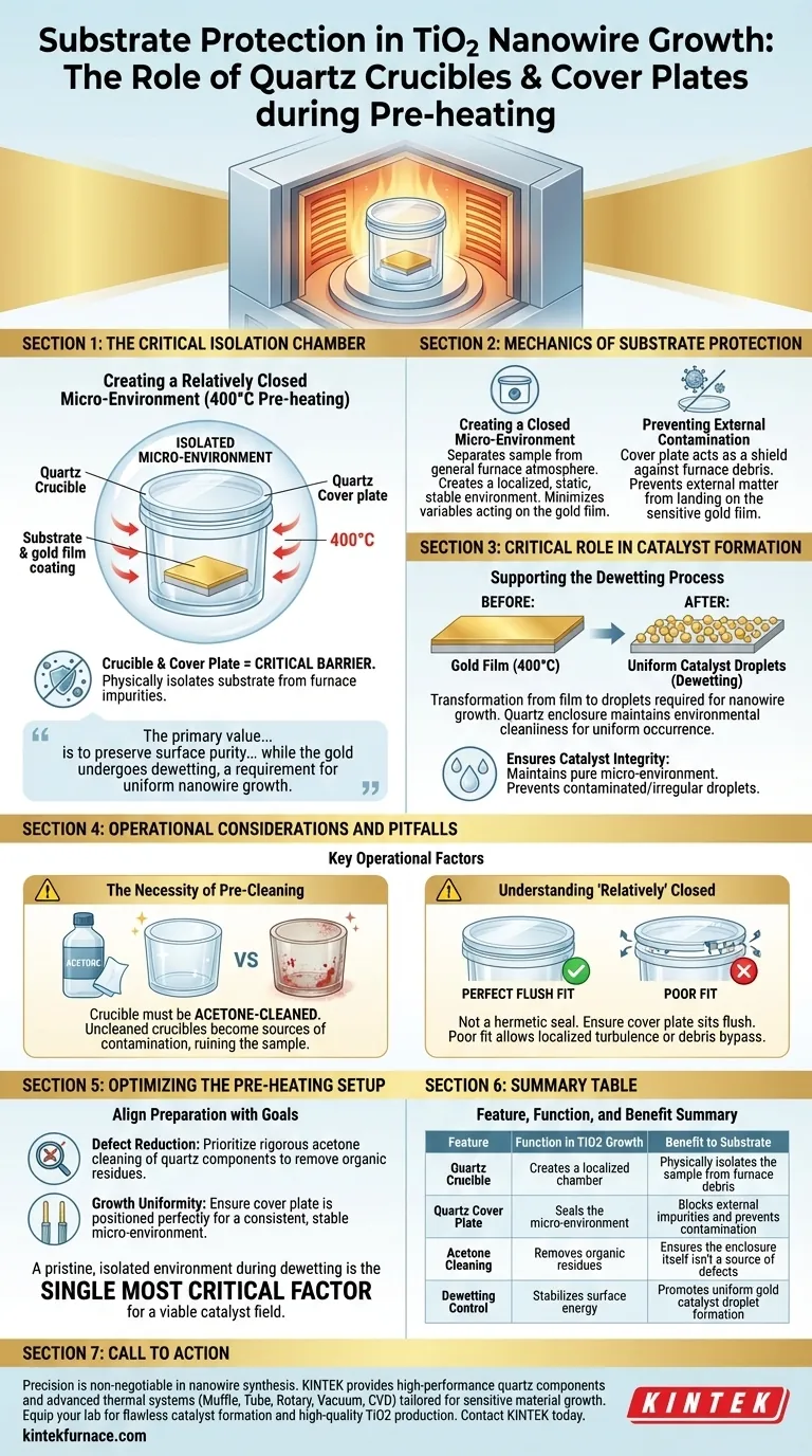 石英坩埚和石英盖板如何保护基板？优化 TiO2 纳米线生长 图解指南
