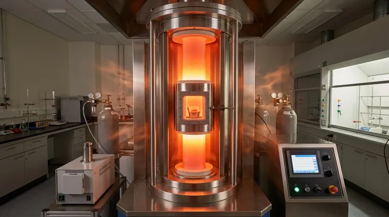 Qual é o propósito de usar um forno tubular vertical de grau industrial na recuperação de fósforo? Simulação de Alta Fidelidade