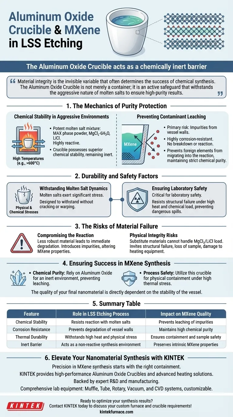 氧化铝坩埚如何确保 MXene 的纯度？ LSS 蚀刻保护的关键作用 图解指南