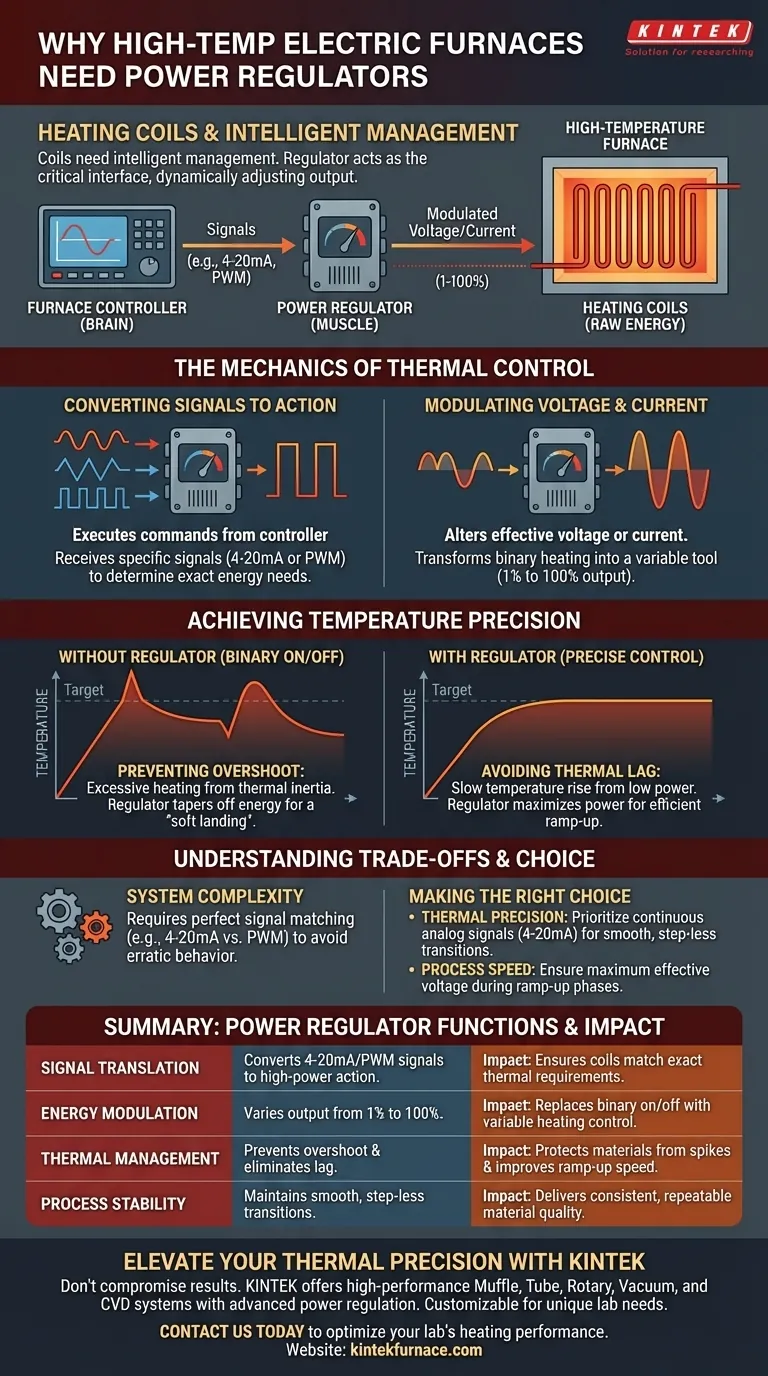 高温电炉中的加热线圈为何需要功率调节器？确保金属加工的精度 图解指南