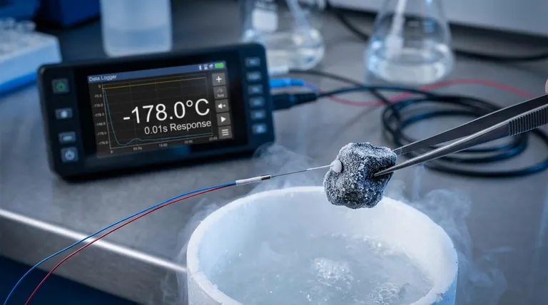 ما هي مزايا استخدام مجسات الحرارة السلكية الدقيقة من النوع T لمراقبة المعالجة المسبقة لتحلل الفحم؟