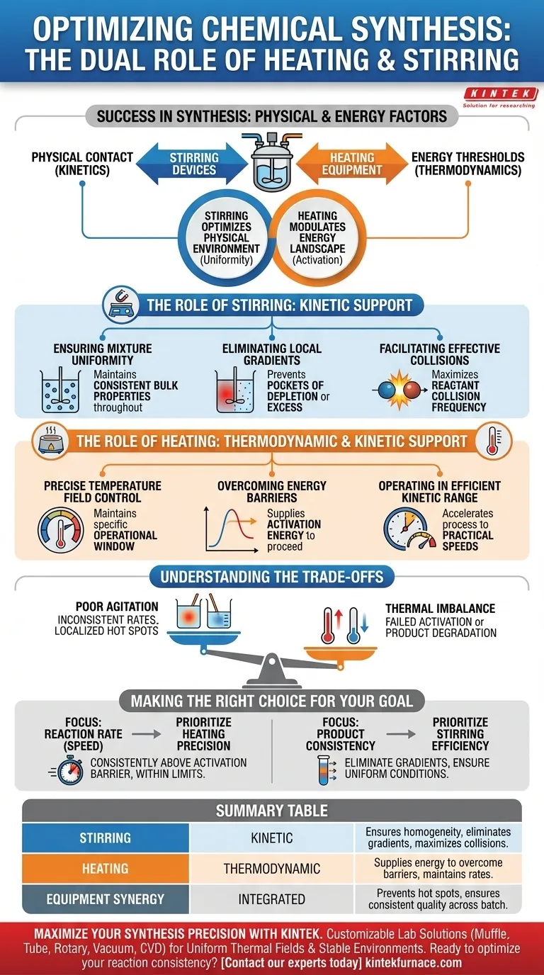Como o aquecimento e a agitação apoiam a síntese química? Otimizar a cinética e a termodinâmica da reação Guia Visual