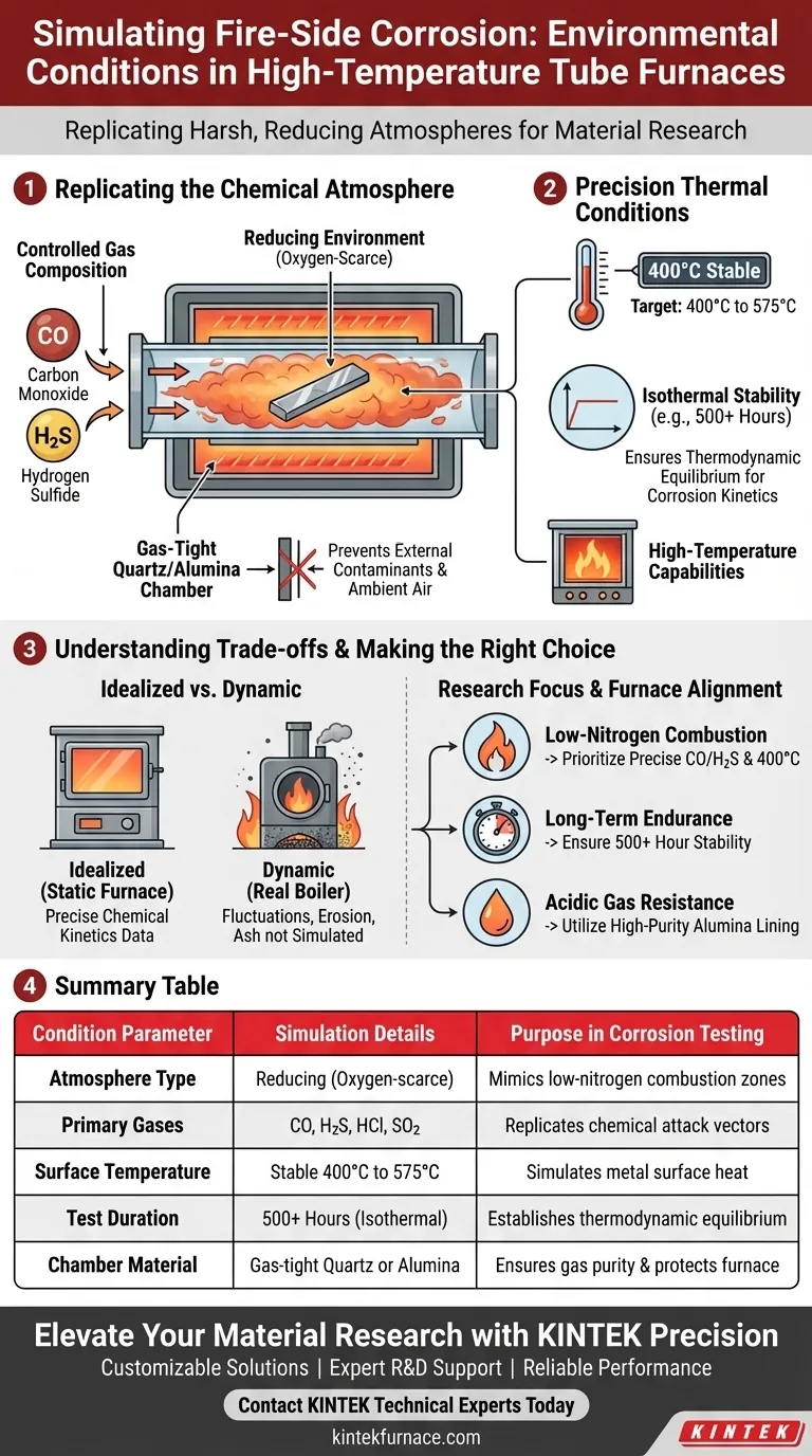 Какие условия окружающей среды имитирует высокотемпературная трубчатая печь для коррозии? Воссоздание реалий котла Визуальное руководство