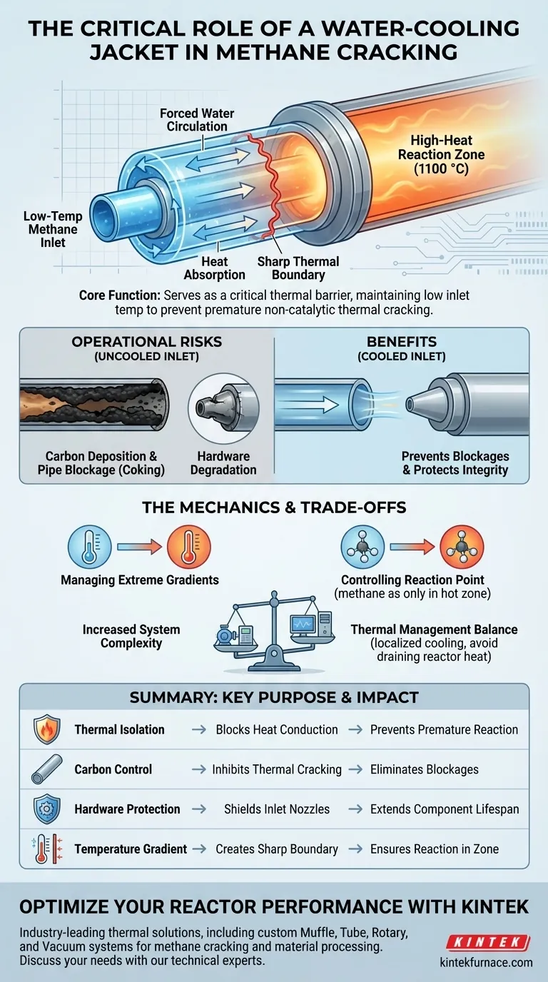 Quel est le but d'une chemise de refroidissement à eau dans un réacteur de craquage du méthane ? Prévenir les blocages et les dommages thermiques Guide Visuel