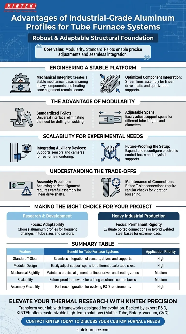 使用工业铝型材建造管式炉的优势是什么？实现模块化实验室效率 图解指南