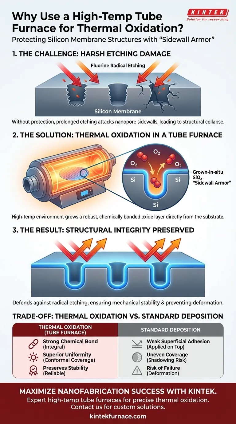 为什么管式炉用于硅膜的热氧化？保护您的纳米结构 图解指南