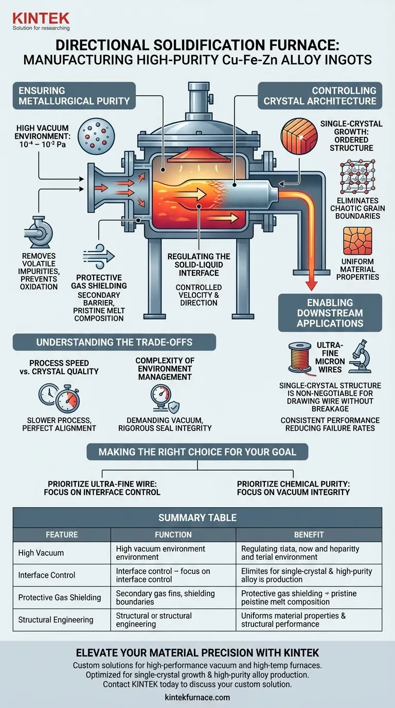 定向凝固炉如何为高纯度铜铁锌合金锭的制造做出贡献？ 图解指南