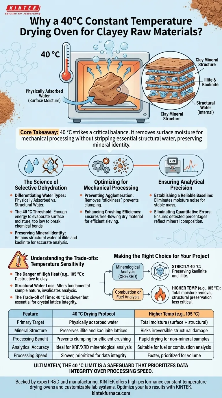 为什么在 40 °C 的恒温干燥箱中处理粘土原料？确保矿物完整性。 图解指南