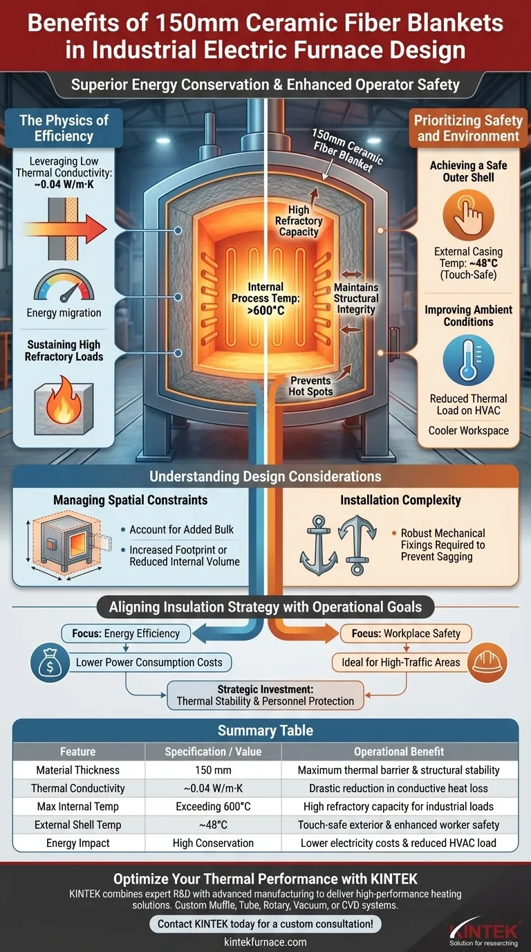 Quais são os benefícios dos mantos de fibra cerâmica de 150 mm de espessura em fornos? Aumente a eficiência e a segurança Guia Visual