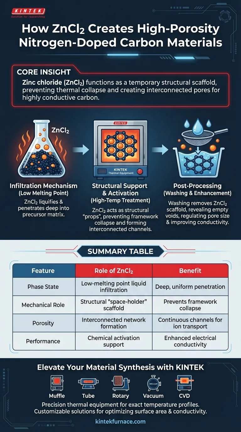 Wie dient Zinkchlorid (ZnCl2) als strukturelles Template? Herstellung von hochporösem stickstoffdotiertem Kohlenstoff Visuelle Anleitung