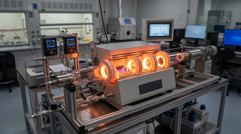 Какова роль системы трубчатой печи в росте двуслойного MoS2? Освойте синтез CVD с точным контролем