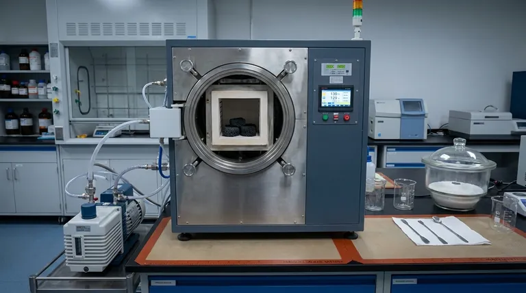 在 W-Ni2P@NiFe LDH/NF 制备中,实验室真空干燥箱的作用是什么?优化电催化剂