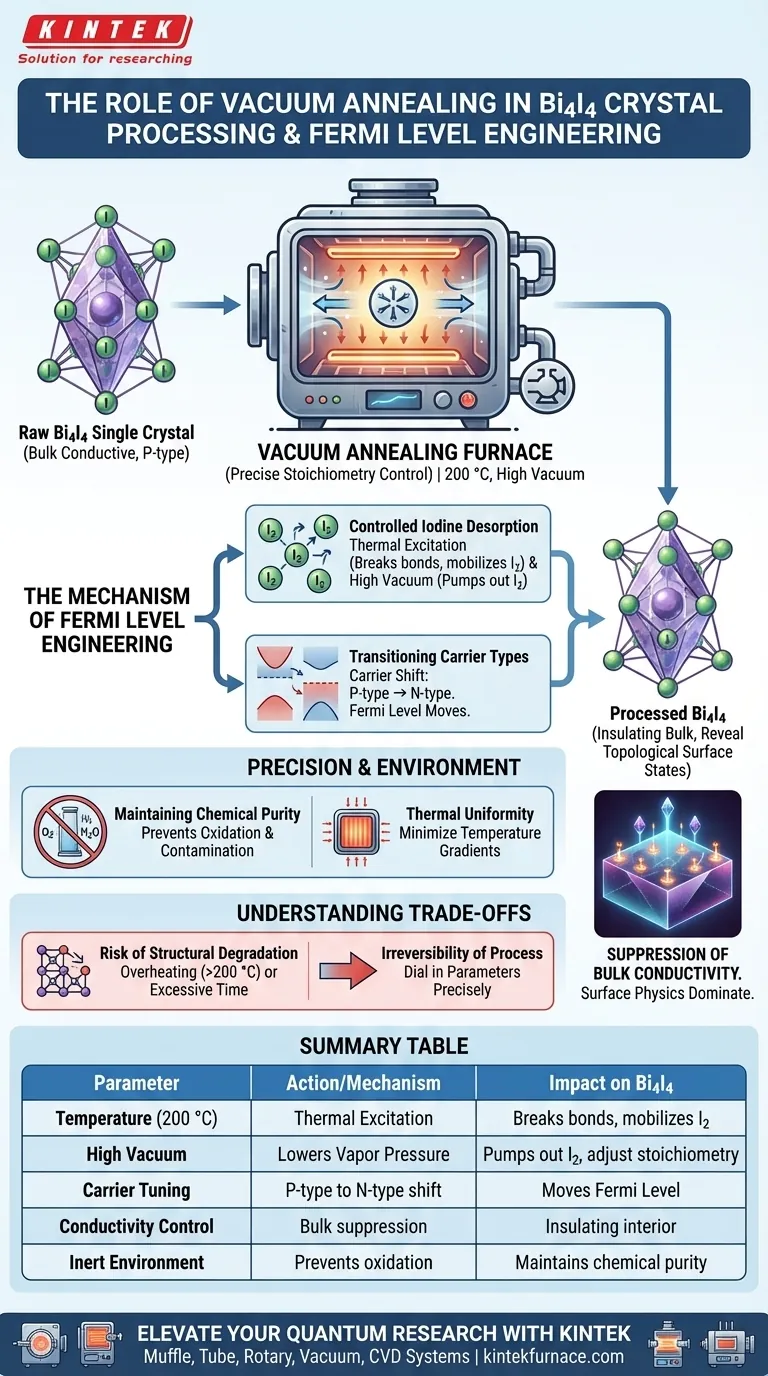 真空退火炉在Bi4I4单晶中扮演什么角色？实现精确的费米能级调控 图解指南