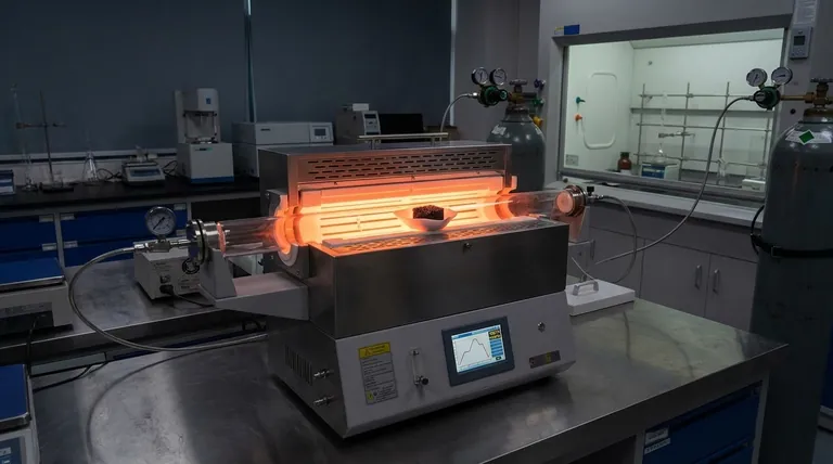 Какова роль трубчатой печи в синтезе пористых азотсодержащих углеродных (NC) носителей? Максимизация каталитической активности