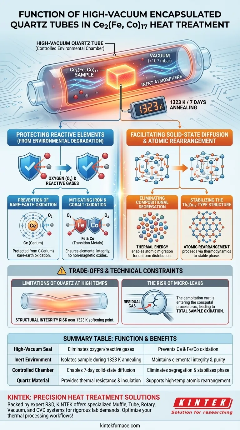 Ce2(Fe, Co)17における高真空封入石英管の機能とは？相純度と安定性を確保する ビジュアルガイド