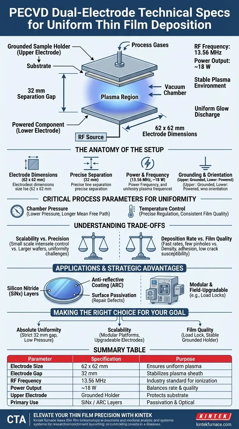 容量結合型デュアル電極PECVD構成の技術仕様は何ですか？専門家基準 ビジュアルガイド
