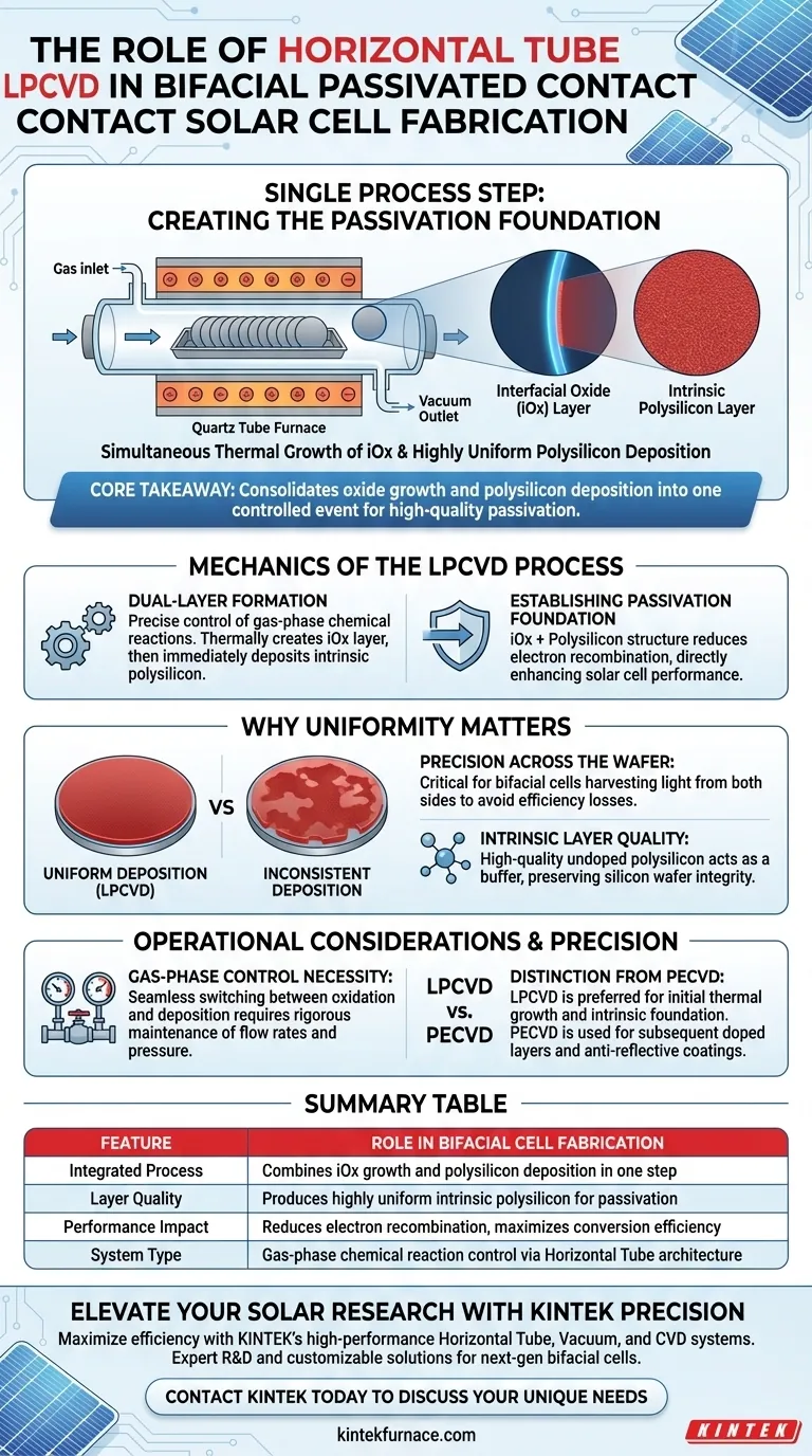 Qual é o papel do LPCVD de Tubo Horizontal na fabricação de células solares? Desbloqueie a Fabricação de Células Bifaciais de Alta Eficiência Guia Visual