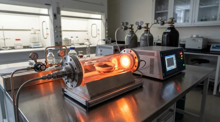 ¿Qué funciones realiza un horno de atmósfera tubular para catalizadores de aleaciones de alta entropía? Reducción y control esenciales