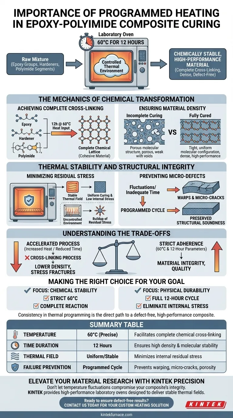 实验室烘箱的程序加热对环氧-聚酰亚胺固化有什么重要作用？关键的热控制 图解指南