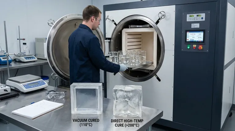 Why is the initial concentration of siloxane systems performed in a vacuum oven? Achieve Defect-Free Material Curing