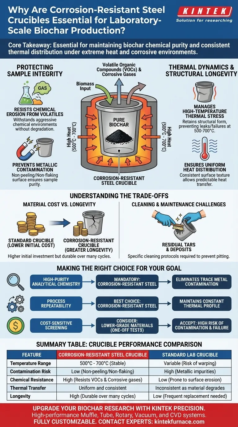 Warum werden korrosionsbeständige Stahlkrügel für die Biokohleproduktion benötigt? Gewährleistung von Reinheit und thermischer Integrität Visuelle Anleitung