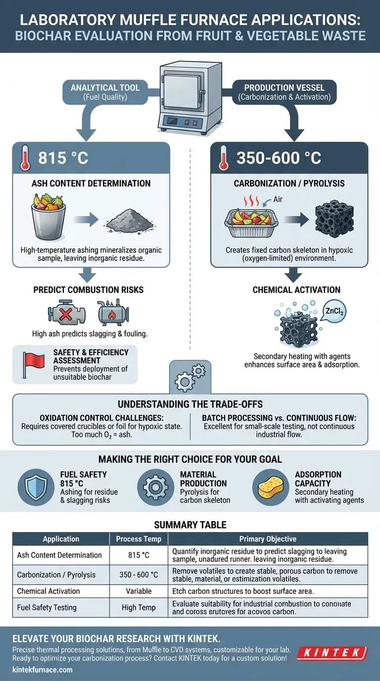 실험실 머플로 퍼니스의 바이오차 평가 응용 분야는 무엇인가요? 바이오매스 연구를 최적화하세요 시각적 가이드
