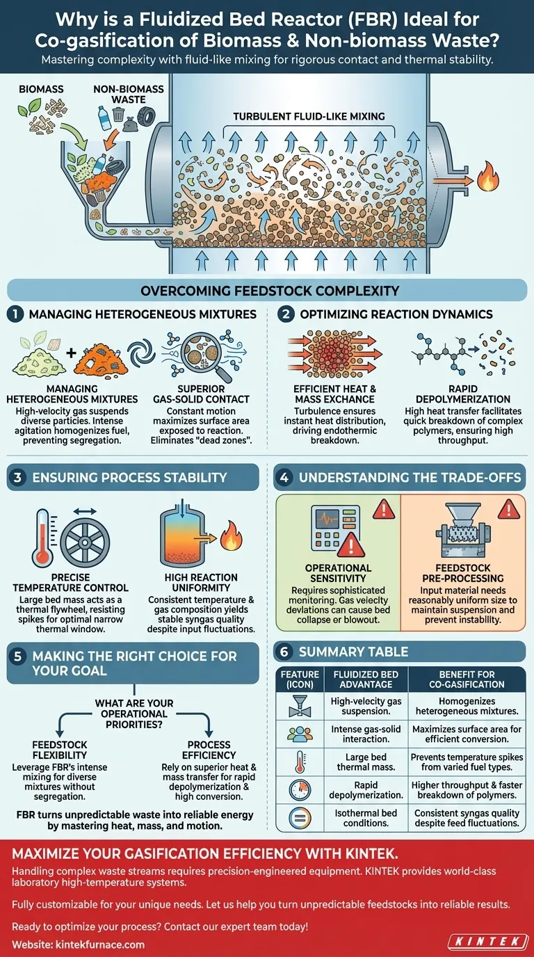 لماذا يعتبر مفاعل الطبقة المميعة مثالياً للتغويز المشترك للمواد الحيوية والنفايات غير الحيوية؟ دليل مرئي