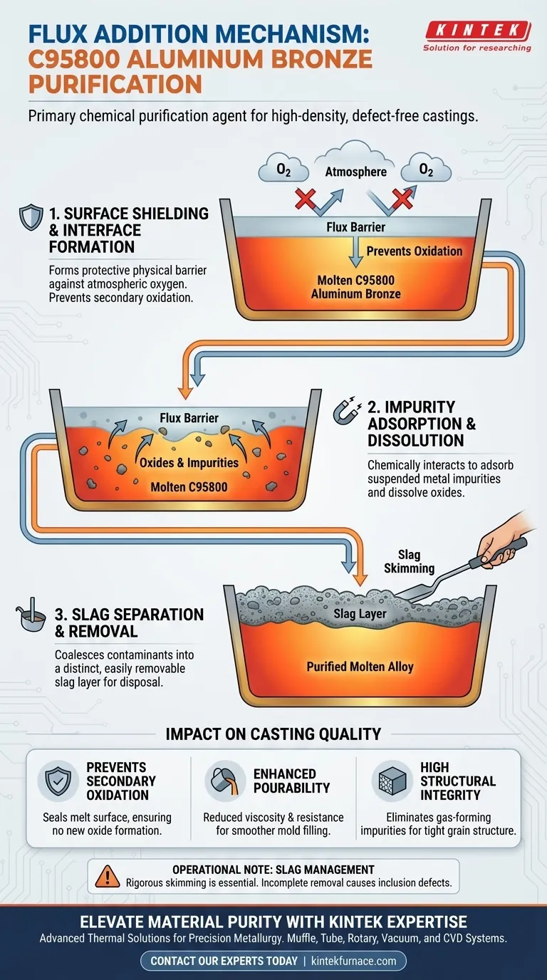 Was ist der Mechanismus der Flussmittelzugabe in C95800 Aluminiumbronze-Schmelzen? Meistern Sie die Kunst des hochdichten Gießens Visuelle Anleitung
